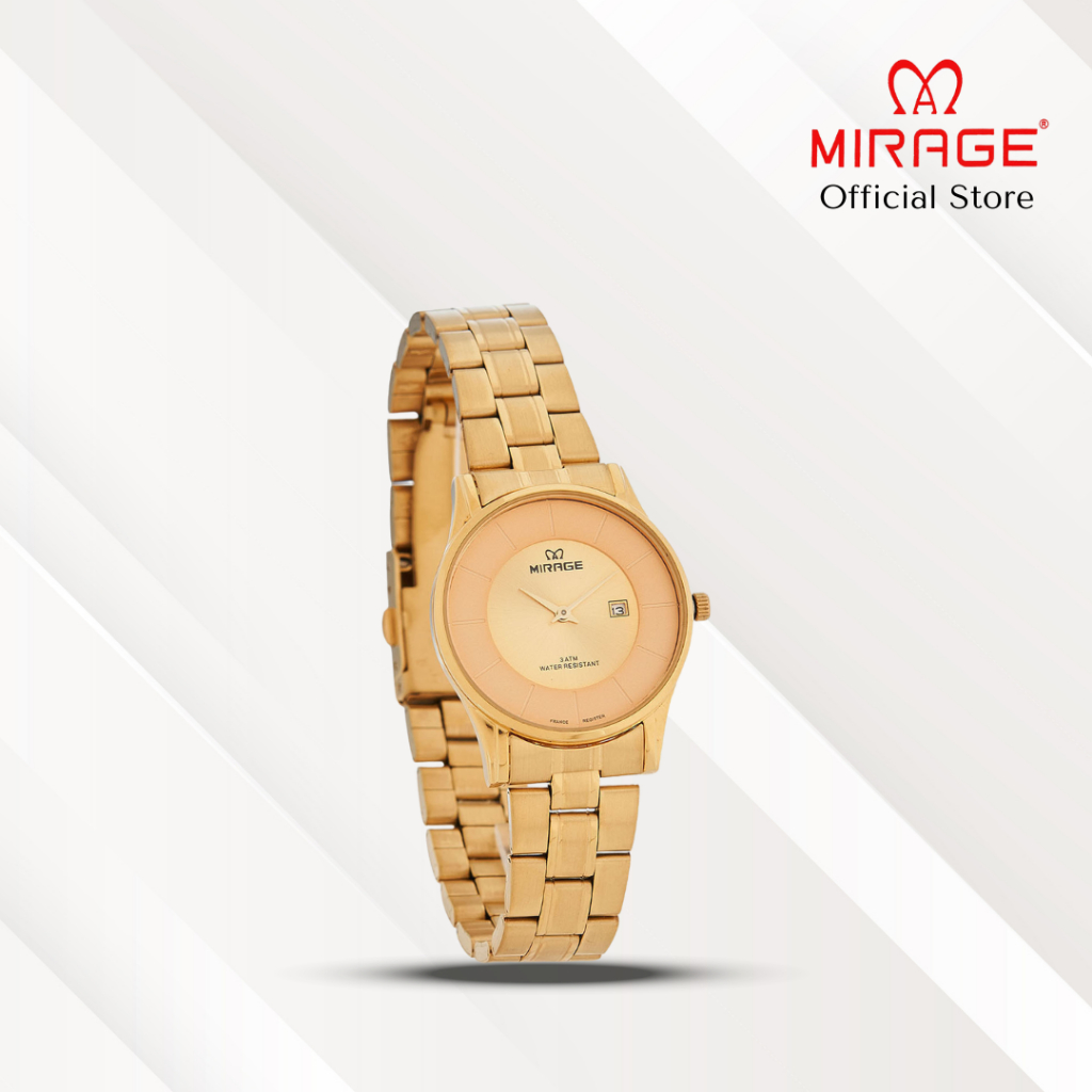 Mirage Jam Tangan Wanita Analog 2 Jarum 8670 L Gold Original Stainless