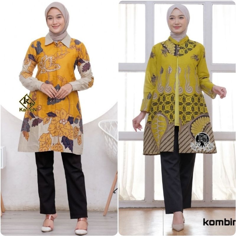 Batik tunik wanita | Tunik seragam | Tunik batik wanita | Tunik kerja | Tunik wanita modern | Batik 