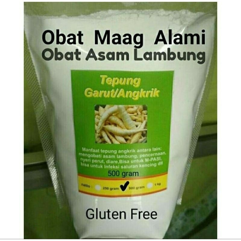 

[READY] 1 Kg Tepung Garut Asli 100% Tanpa Campuran Untuk Maag Asam Lambung Typus Dll Pathi Pati Irut Larut Arrowroot Umbi Garut Bubur Jenang Tambahan Pangan Makanan Ringan Kripik Emping