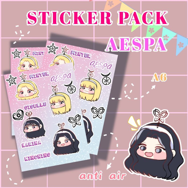 

aespa merch//stiker pack a6 anti air