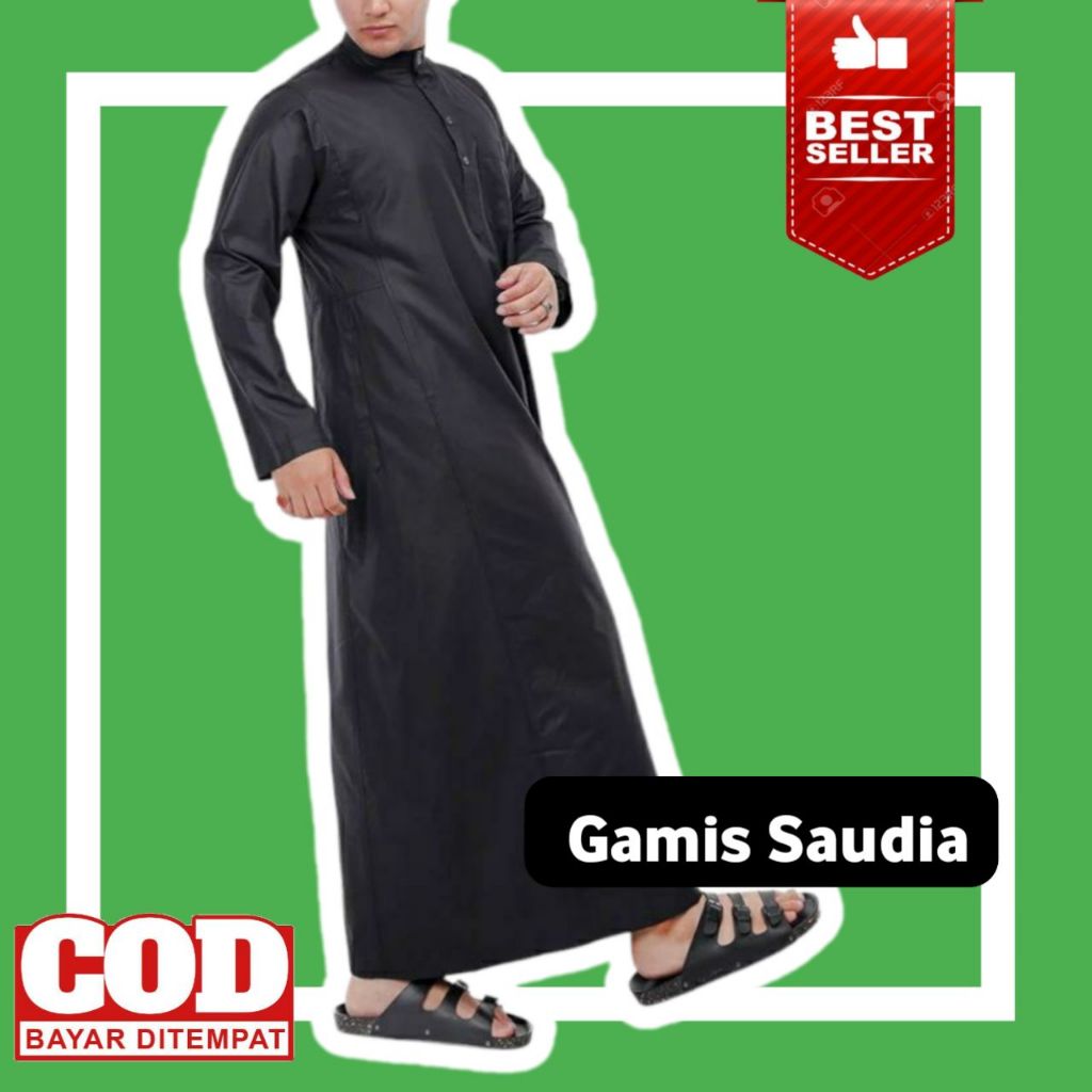 Jubah Hitam Polos / Gamis Saudi / Gamis Pria Premium / Jubah Pria Hitam / Jubah Pria Putih / Jubah P