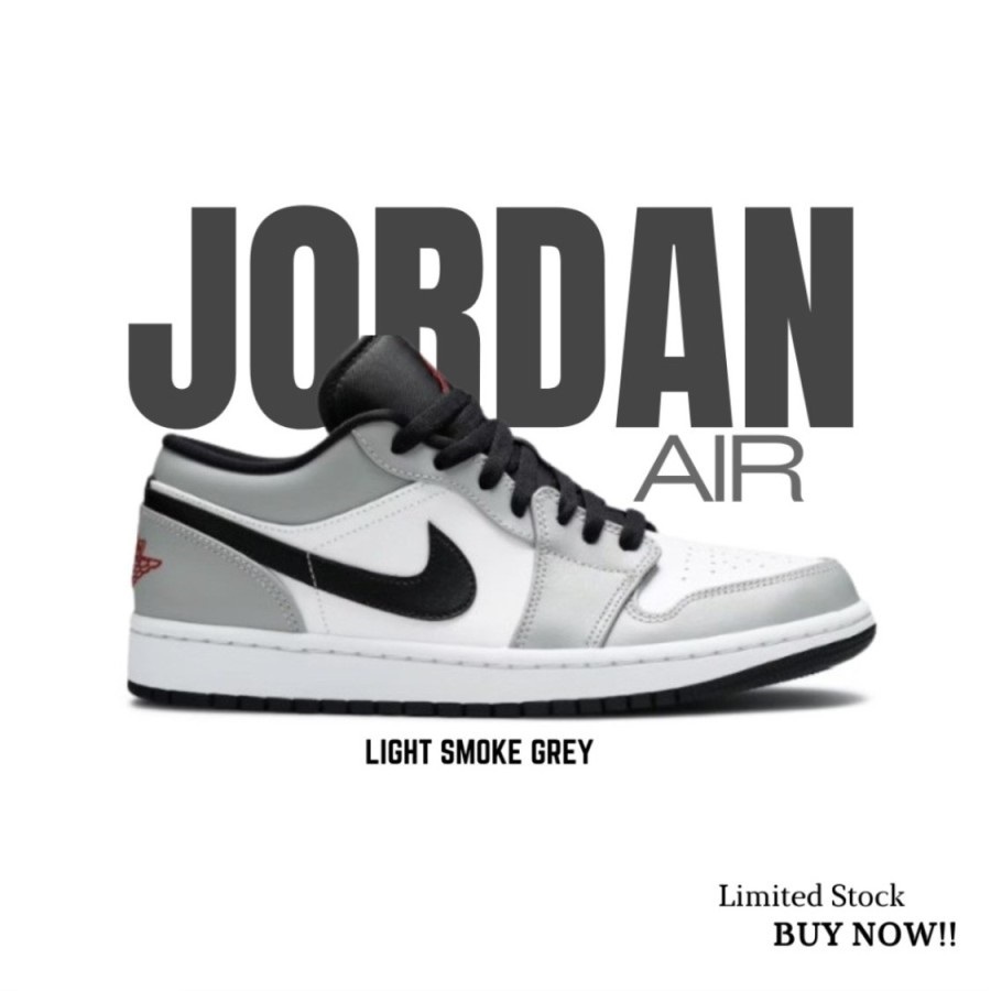 Sneakers Nike Air Jordan 1 Retro Low Light Smoke Grey BNIB Authentic 100%