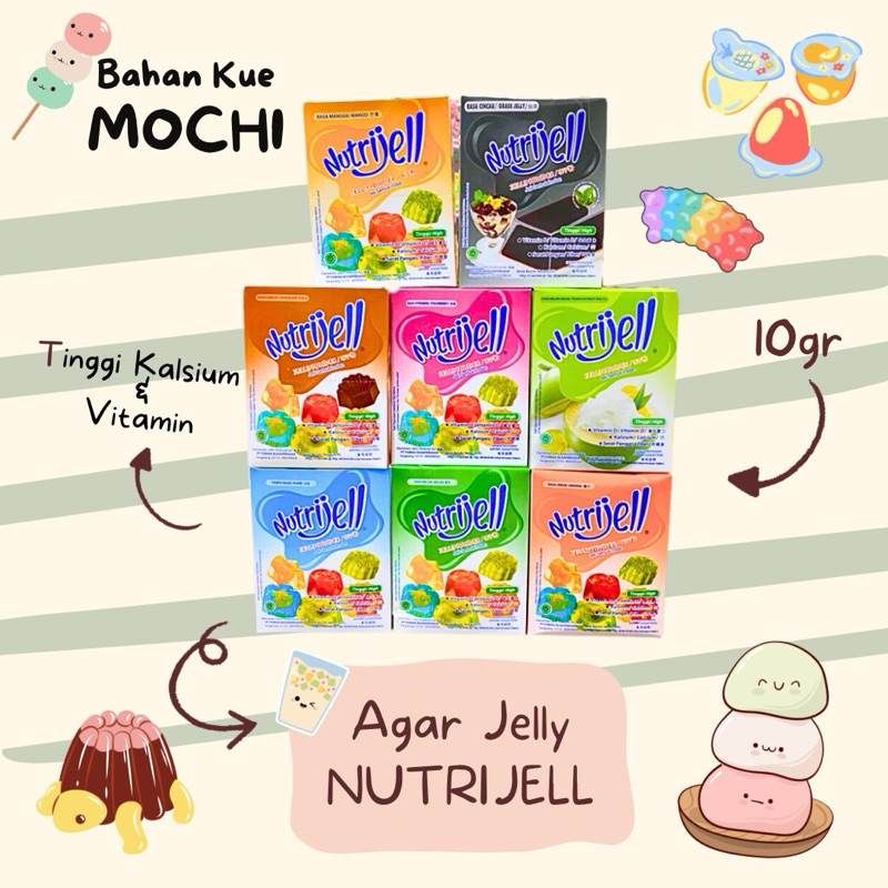 

Nutrijell Ekonomis 10g / Nutrijell kecil 10g / Aneka Rasa Agar Jelly Nutrijell