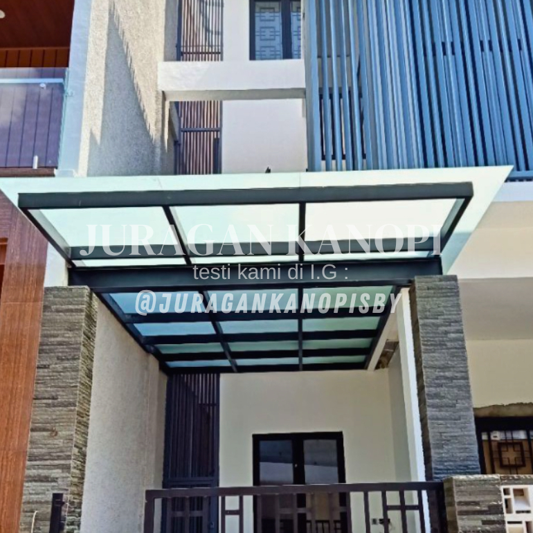 Kanopi kaca carport  / canopy kaca tempered 3mm