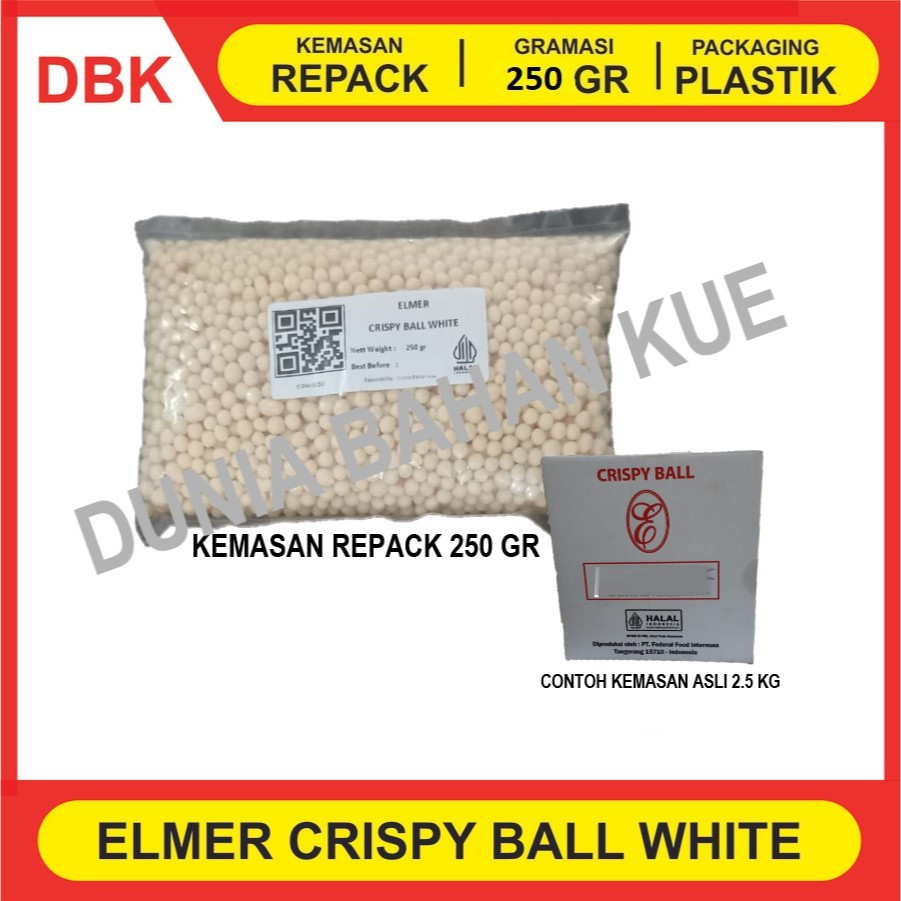 

ELMER CRISPY BALL 250 GR - WHITE CHOCOLATE VANILLA