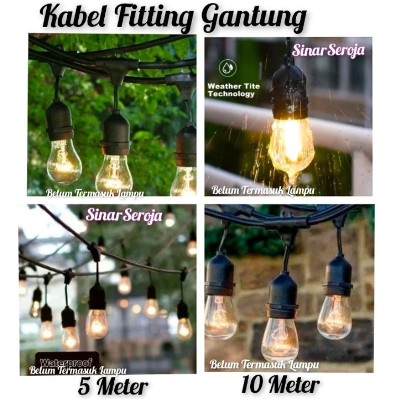 Fitting Lampu Gantung E27 Bisa Buat Cafe 5 Fitting 10 m 10 Fitting Gantung Lampu Cafe