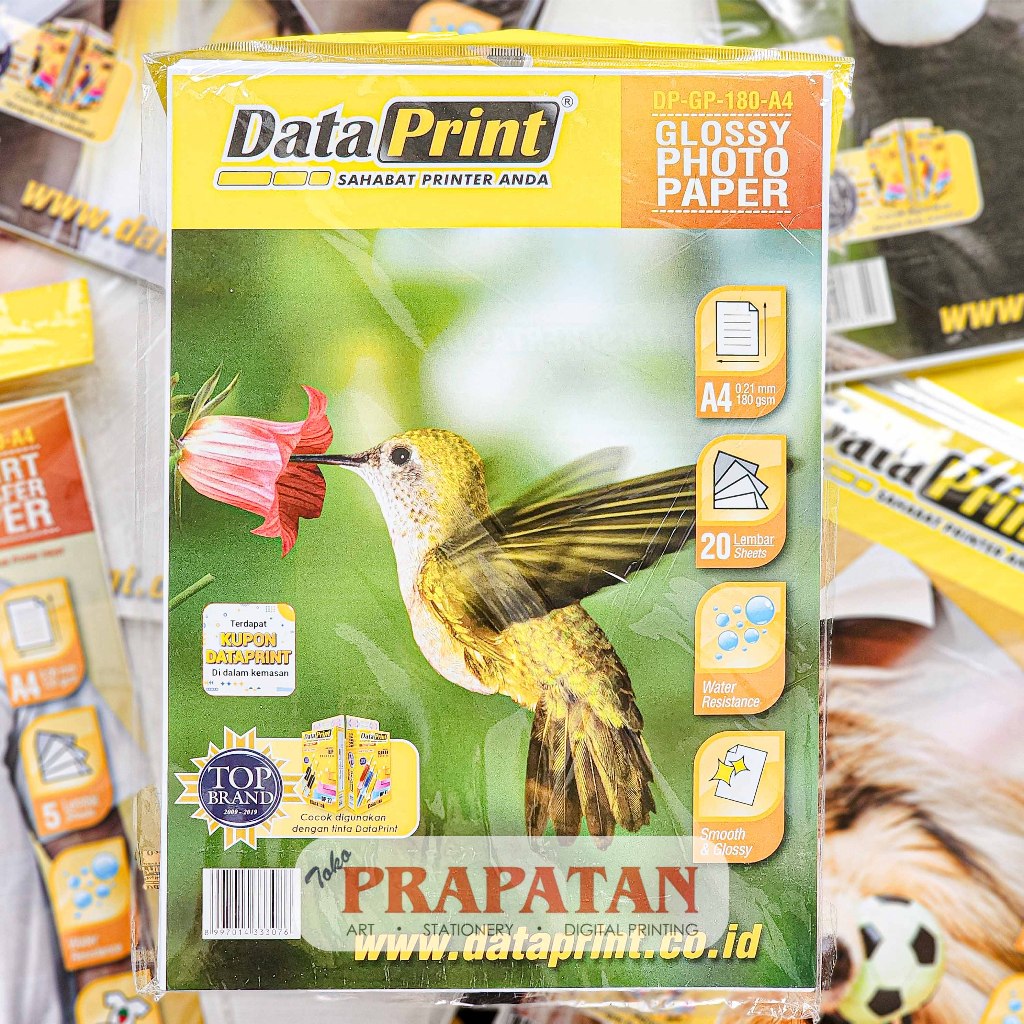 

Data Print Glossy Photo Paper DP-GP-180-A4 | Kertas Foto