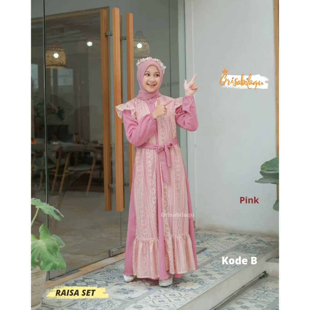 Dress Brukat Gamis Anak Perempuan Remaja 10 11 12 13 14 15 Tahun Gamis Terbaru