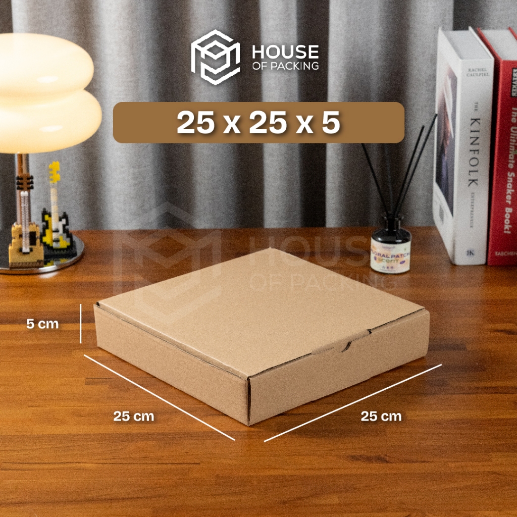 

Kardus Box Die Cut 25x25x5 Kotak Karton Packing Pizza Polos