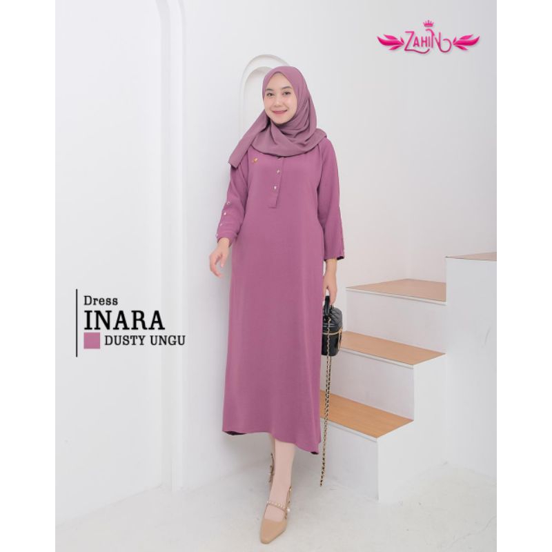 INARA DRESS by ZAHIN / INARA DRESS KANCING / GAMIS KANCING / GAMIS CRINGKEL / GAMIS POLOS / GAMIS WA