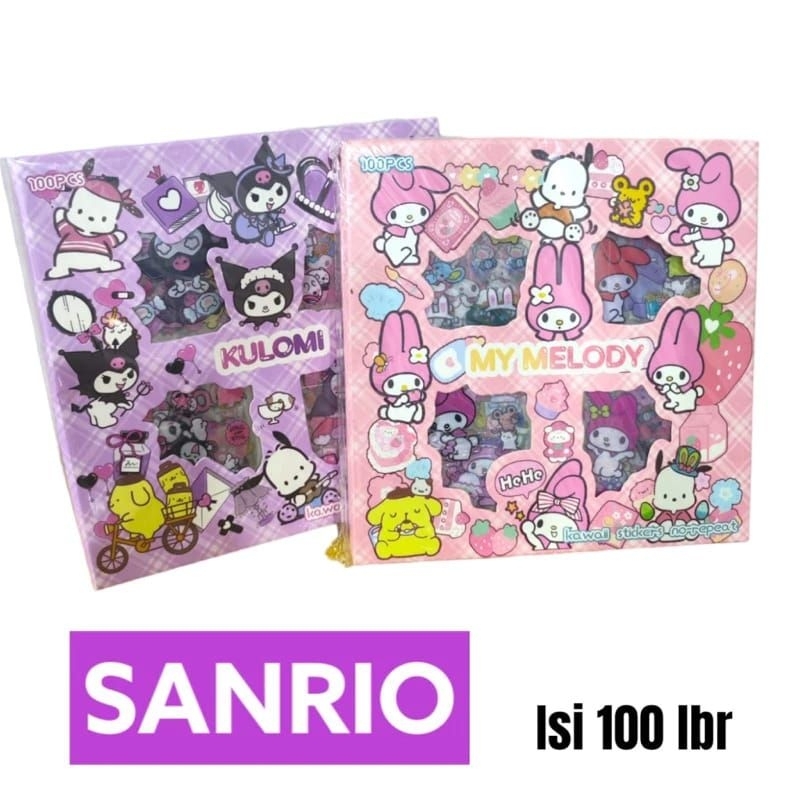 STICKER SANRIO 1 BOX ISI 100 / STICKER MOMO BOX ISI 100 / STIKER KUROMI / STIKER SANRIO