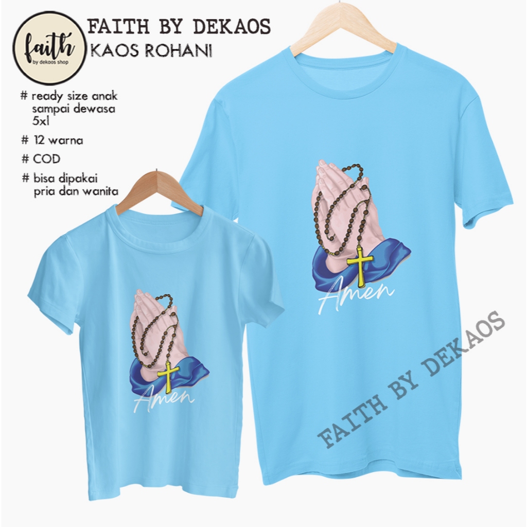 kaos rohani katolik kristen rosario salib terbaru FAITH BY DEKAOS 3001 ROSARIO