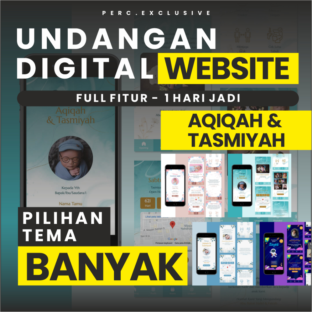 Undangan Digital | Undangan Web Aqiqah / Tasmiyah [Tasyakur Nama Anak]