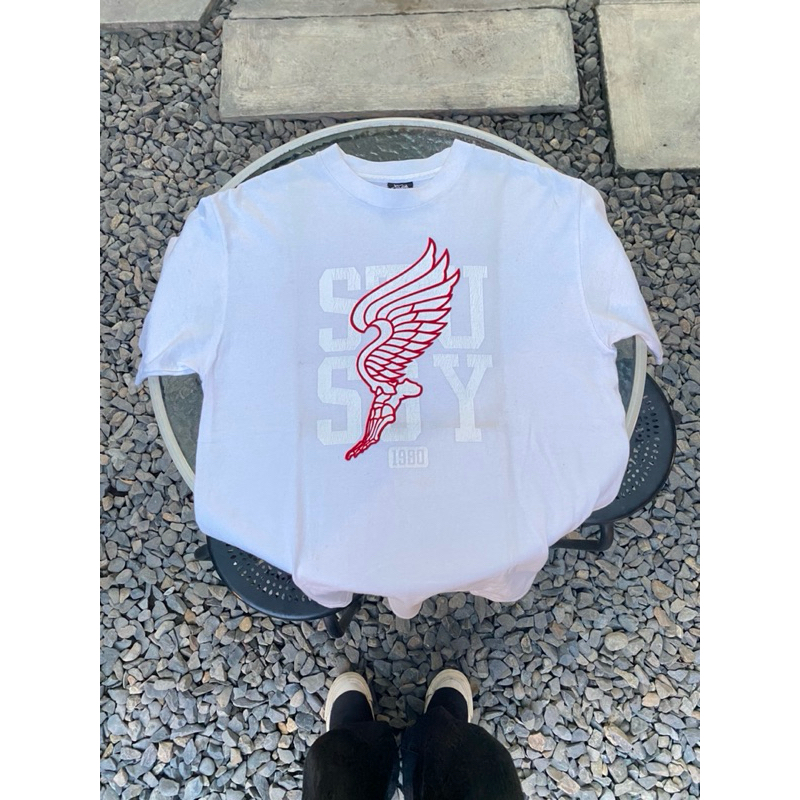 T-shirt Stussy vintage wings velvet logo