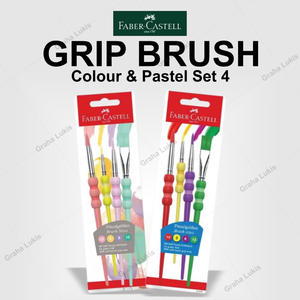 

FABERCASTELL Grip Brush Colour Pastel Set 4 ART L8X6