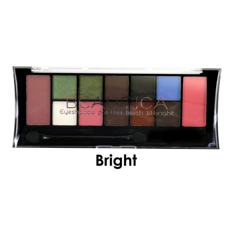 beautica eyeshadow palette + blush