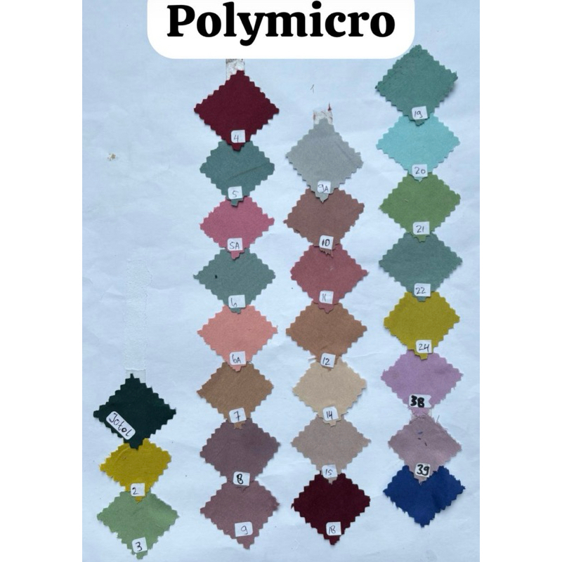 Kain Katun Polymicro Polos 95 GSM Lebar 240cm/ Kain Bahan Sprei Gorden Meteran/ Microtex Polymicro D