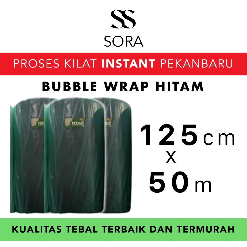 

Plastik Bubble Wrap Hitam 125cm x 50m Bubblewrap MTAP PREMIUM TERMURAH ROLL