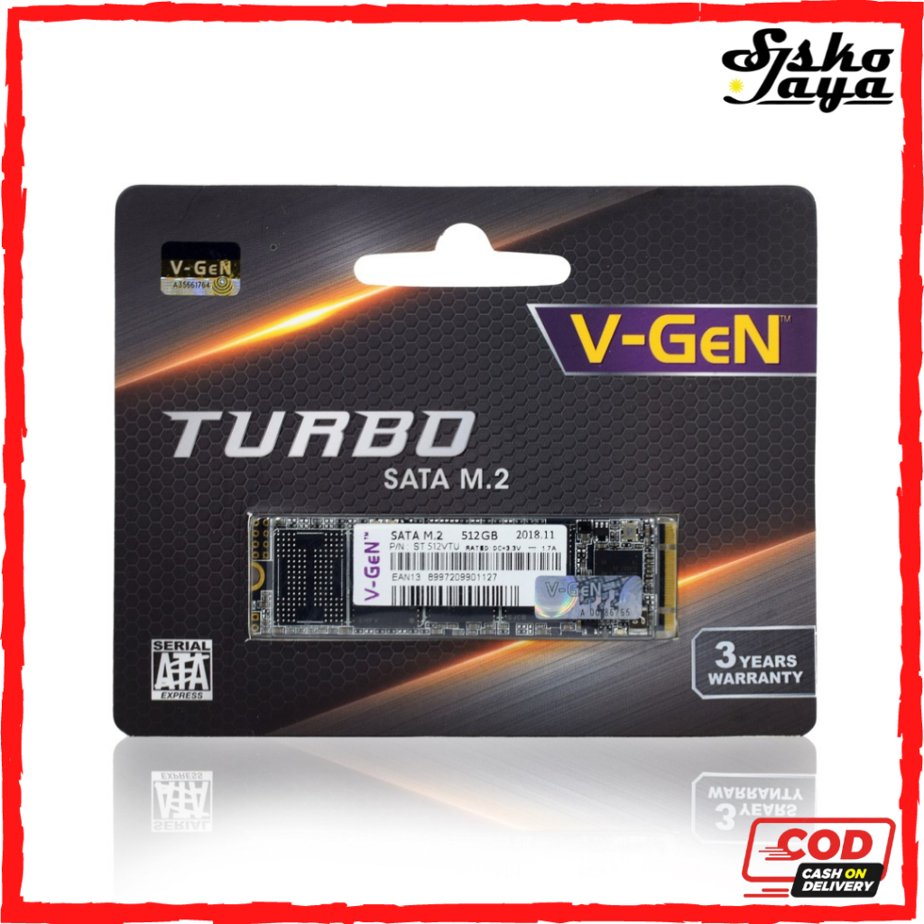 SSD M.2 SATA VGEN 512GB - V-GEN TURBO M.2 SATA 512GB