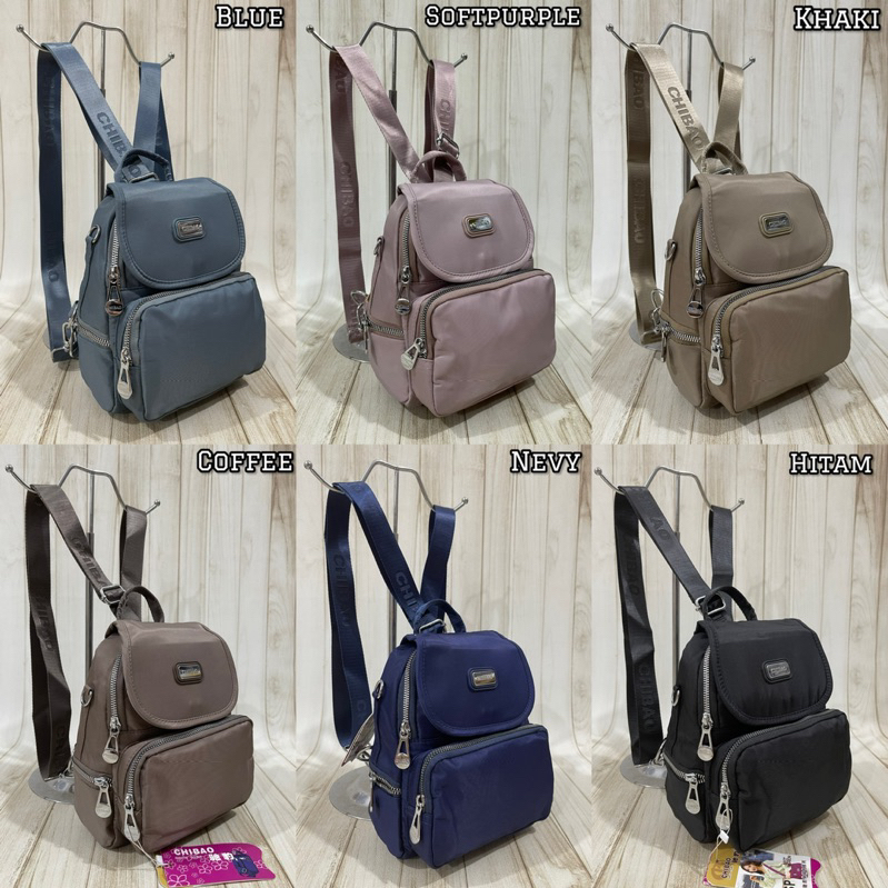 TAS WANITA ORI CHIBAO PARASUT 2in1 Ransel Selempang 5sleting