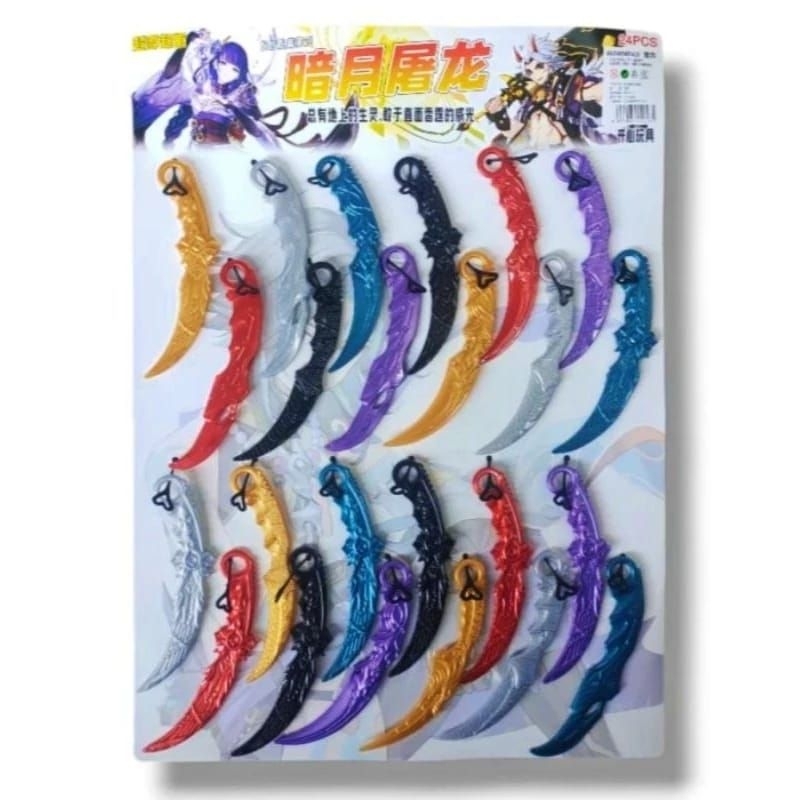 Mainan Senjata Naruto Suriken/Karambit Plastik 19cm