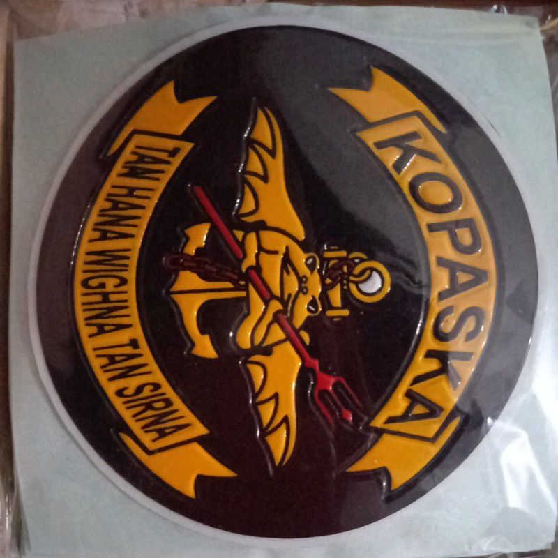 

Stiker embos logo Kopaska bulat