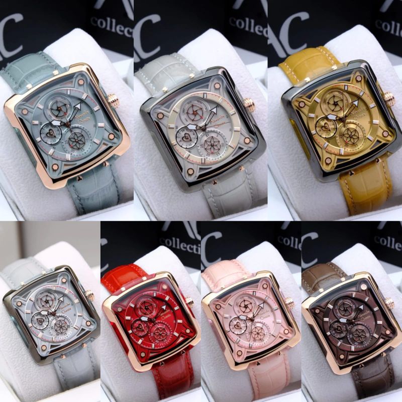 Alexandre Christie Chronograph AC 3030 /Ac3030 kulit  for ladies Original