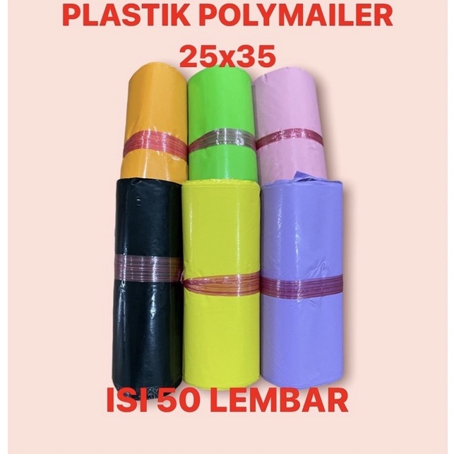 

Hemat Spesial 25x35 5 LEMBAR PLASTIK POLYMAILER PLASTIK PACKING ONLINE SHOP