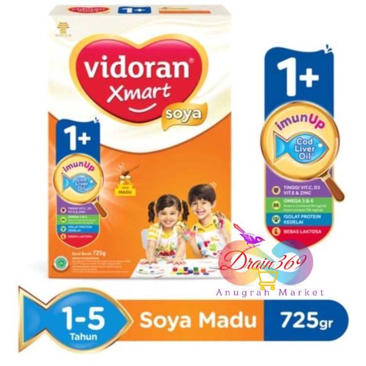 Stock Ada  Vidoran Xmart Soya 1 Madu 725gr exp Nov 224