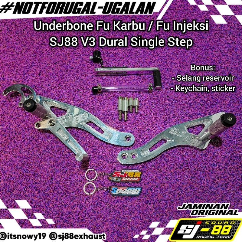Underbone SJ88 V3 Satria FU Karbu & FUFI Single Step
