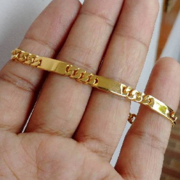 Dijamin Murah  Gelang Anak Lapis Emas Motif Rantai Plat Gold