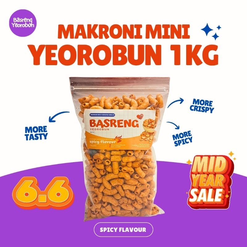 

MAKRONI MINI PEDAS 1 KG (MAKRONI MINI YEOROBUN) KHAS TASIKMALAYA