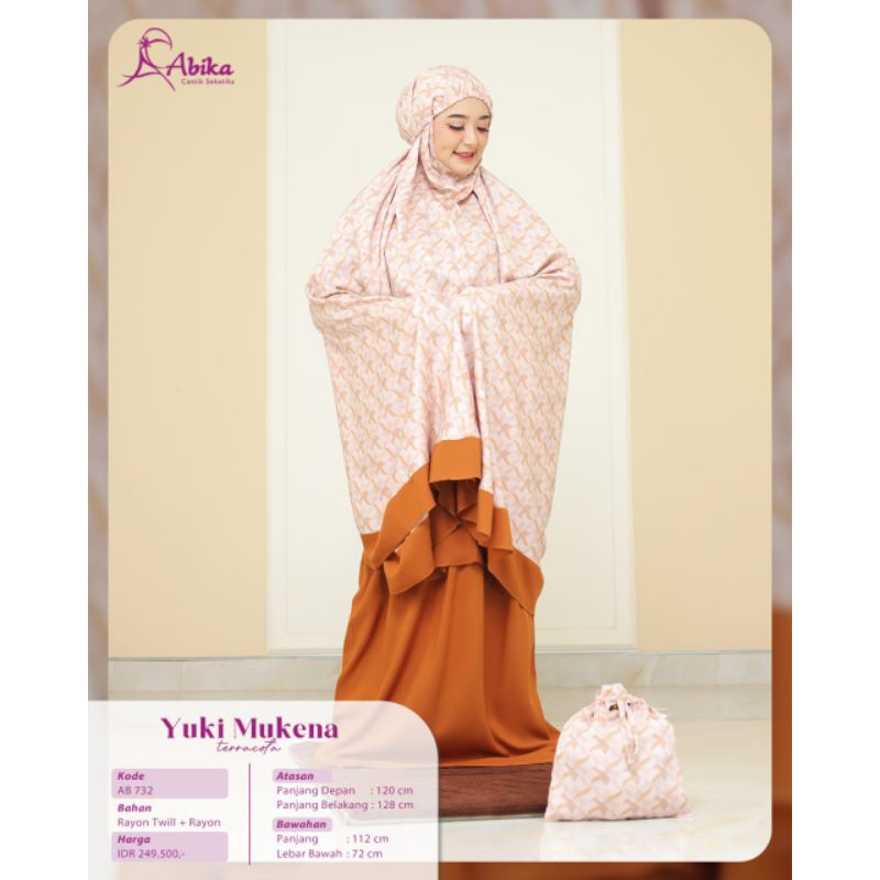 MUKENA RAYON PREMIUM ABIKA / MUKENA YUKI / MUKENA MOTIF RAYON MURAH ORI ABIKA READY✅