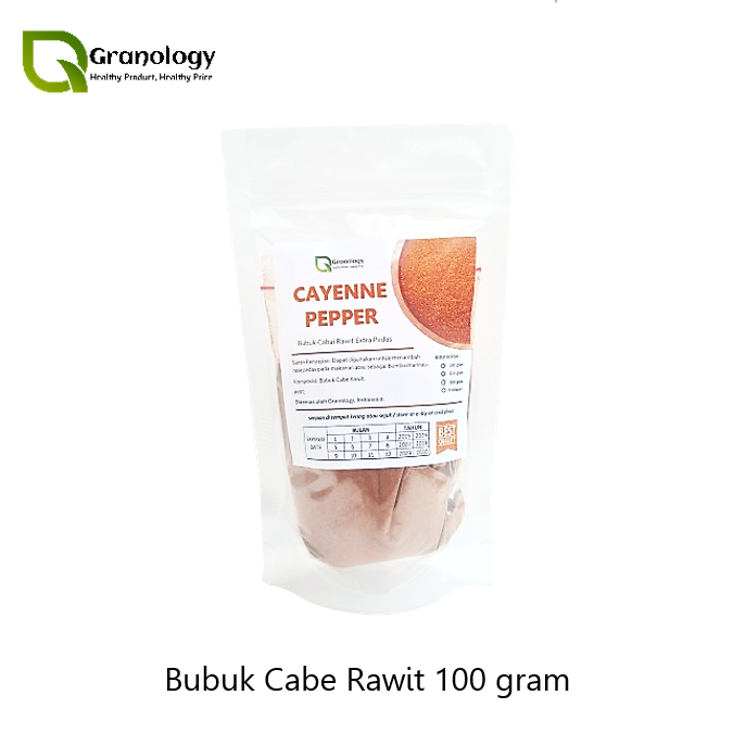 

Cabe Rawit Pedas Bubuk / Cayenne Pepper Powder (100 gram) by Granology