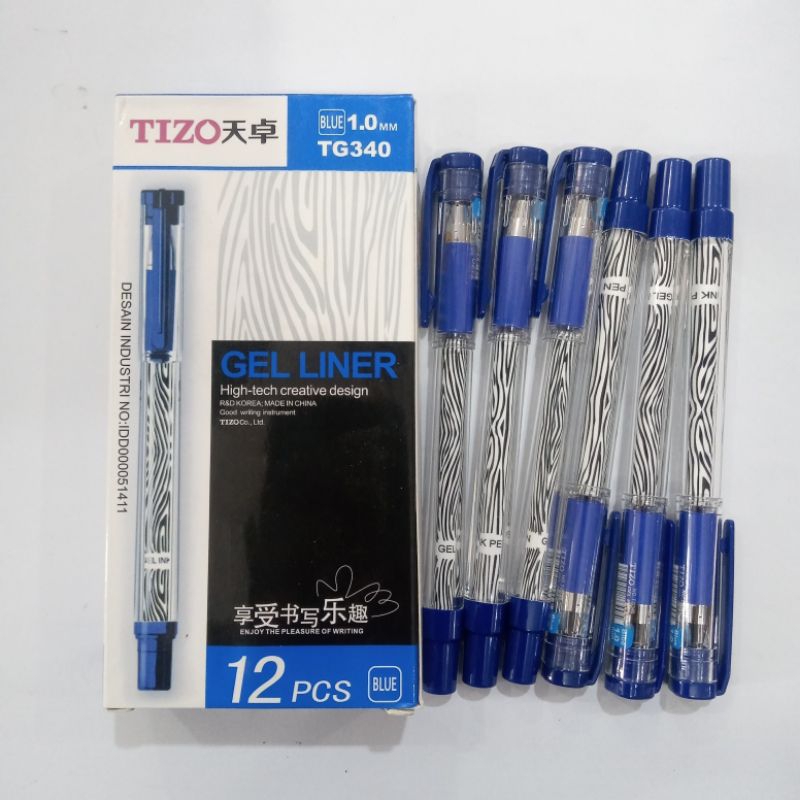 

BOLPOIN GEL LINER 1.0 POLPEN GEL BESAR TIZO BIRU