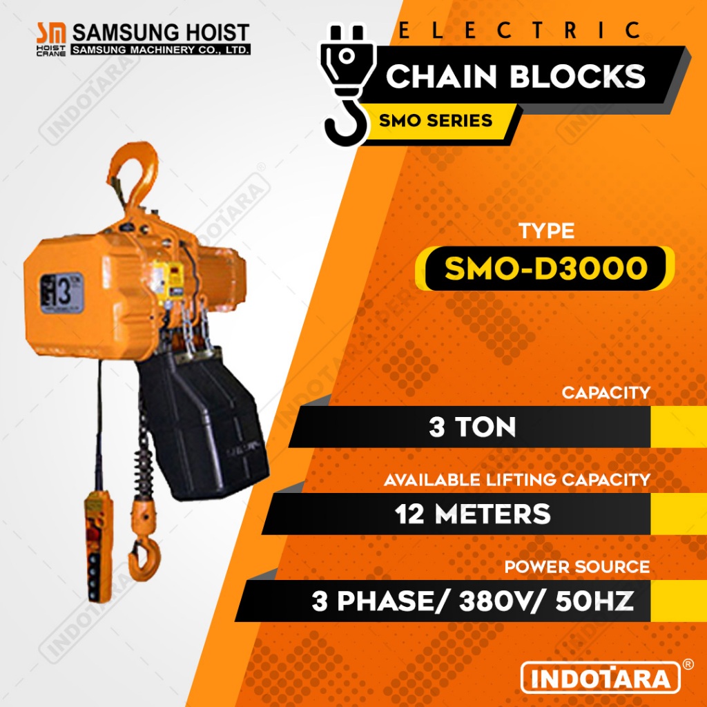 Electric Chain Hoist Samsung SMO-D3000 - 12 Meter