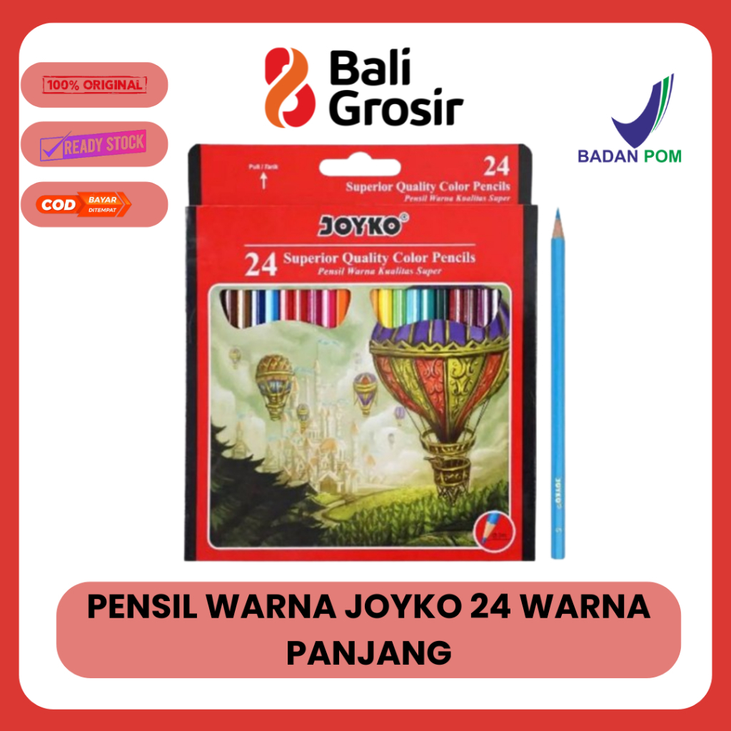 

BALI GROSIR - Pensil Warna Panjang / Color Pencil Joyko CP-101 24warna