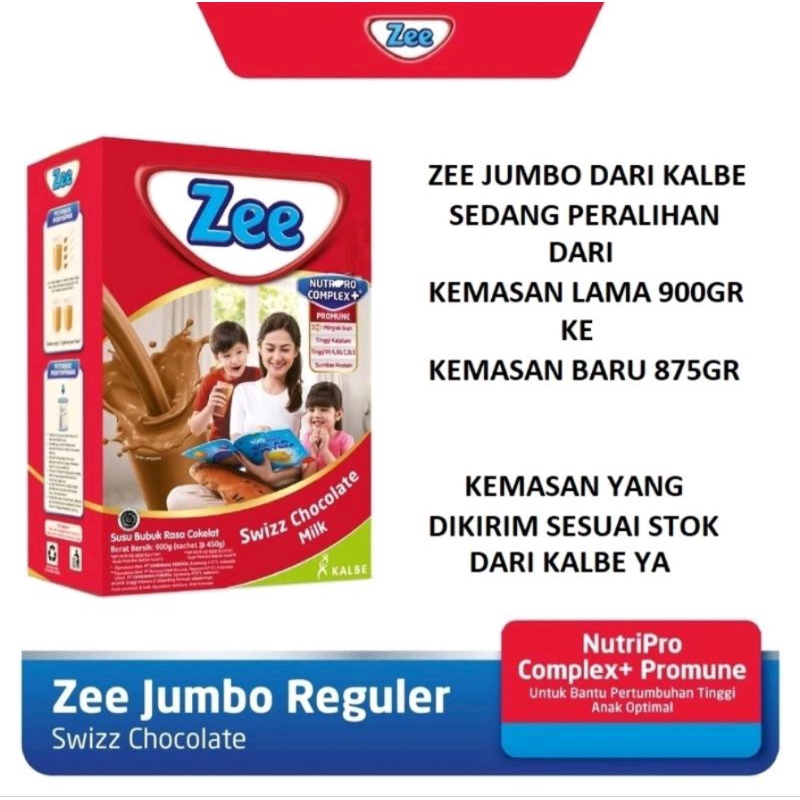 

Zee Jumbo Reguler 900g/875g Vanila Coklat