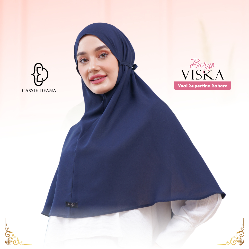 Jilbab Instan Bergo Tali Non Ped Viska Hijab Bahan Diamond Strech Kerudung Instant Premium Part 1