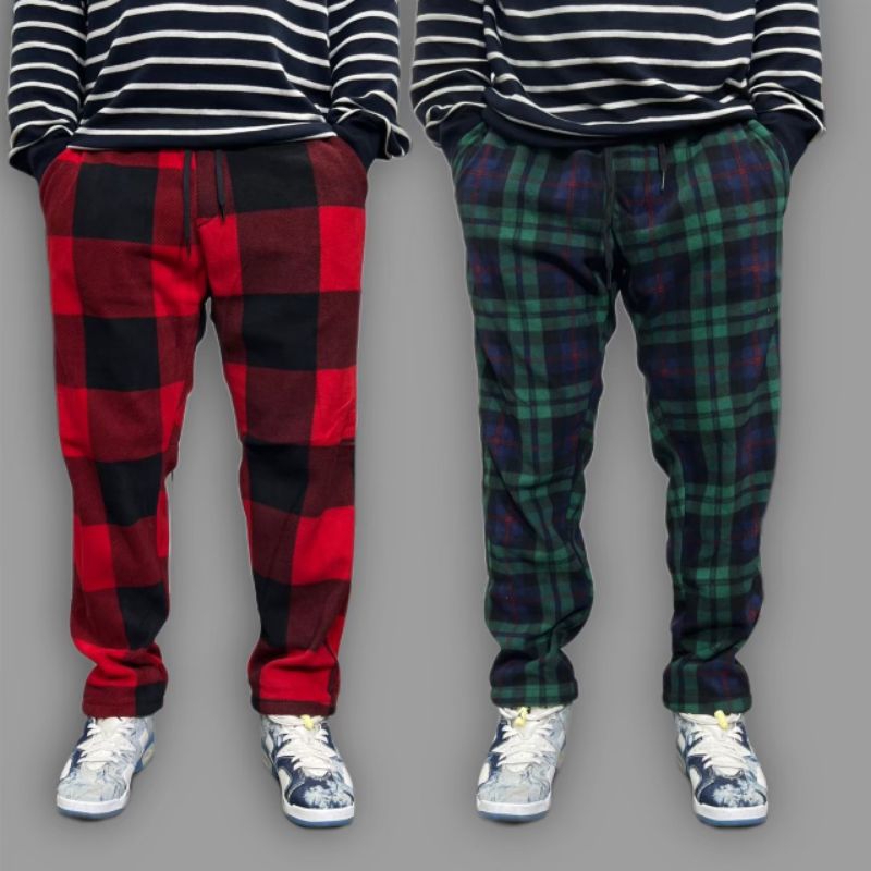 Celana tartan panjang Pria/ celana kotak kotak flanel import/ Tartan flanel import
