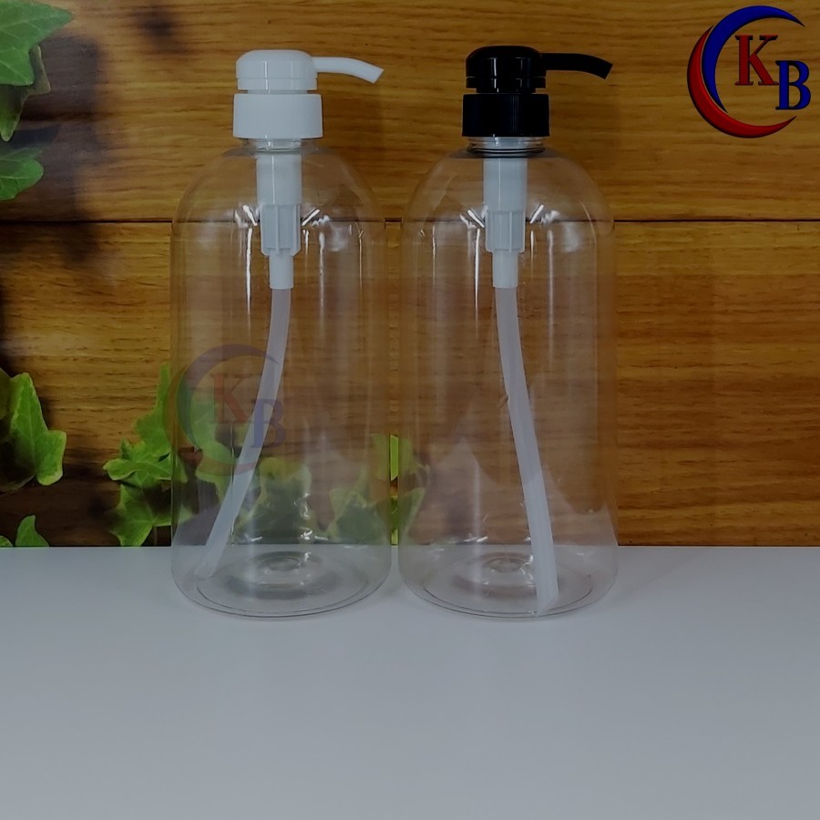 BOTOL LOTION PUMP 1000 ML SABUN / BOTOL PLASTIK PET HS CLEAR 1 LITER 1000ML