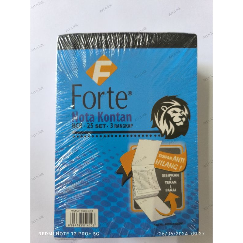 

nota kontan rangkap 3 kecil (k3) forte