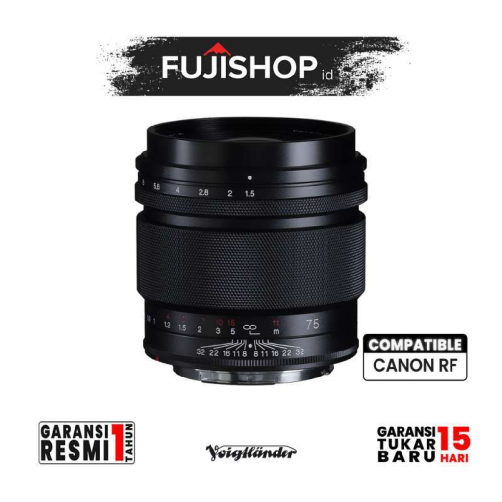 Voigtlander NOKTON 75mm F1.5 Aspherical Lens for Canon RF Garansi Resmi