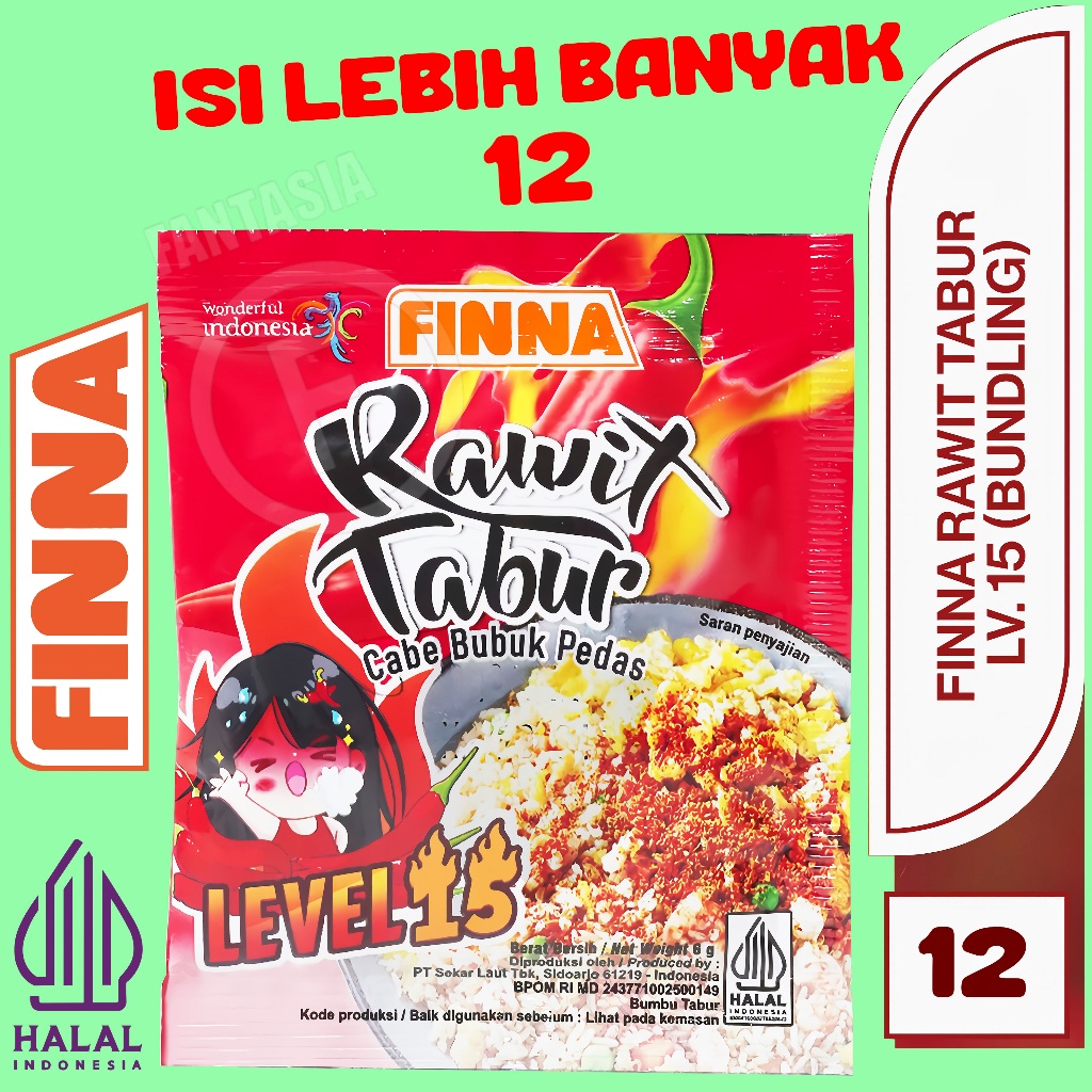 

Finna Rawit Tabur Lv 15 BUBUK CABE PACK ISI 12 SACHET FUN CORNER DENGAN PAKING AMAN