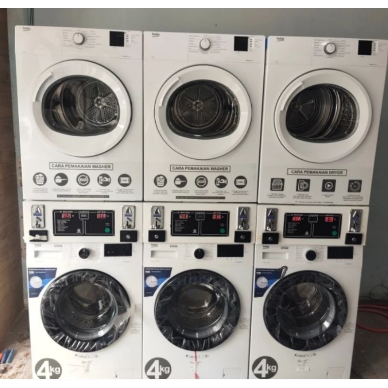 Mesin Laundry Koin Beko Stack Koin Atau Tapcard