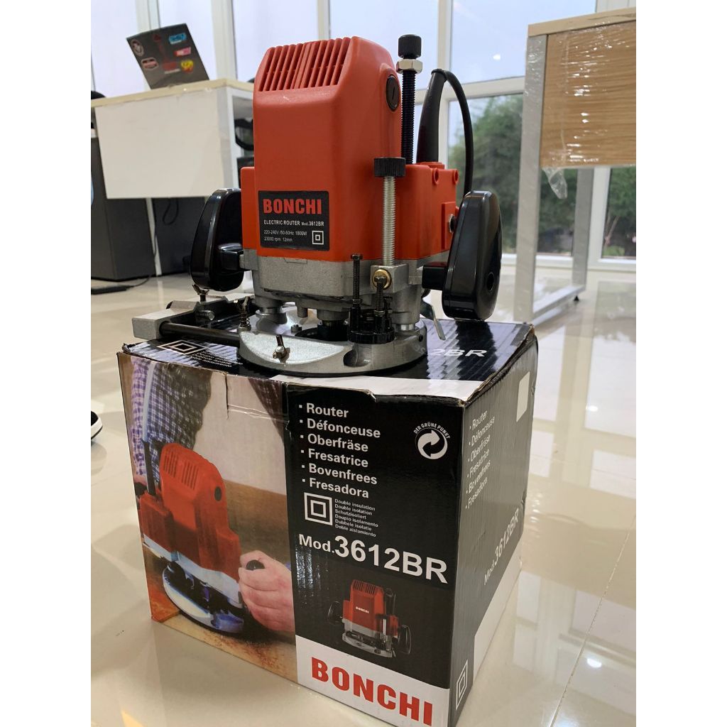 Mesin Router Propil Besar BONCHI Mesin Trimmer Propil Kayu Electric Wood Trimmer 12mm