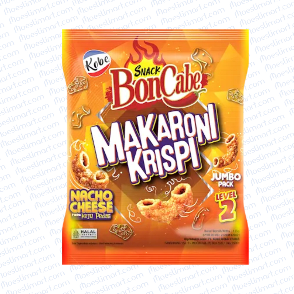 

Bon Cabe Snack Makaroni Krispi Nacho Cheese Level 2 Jumbo 135 g