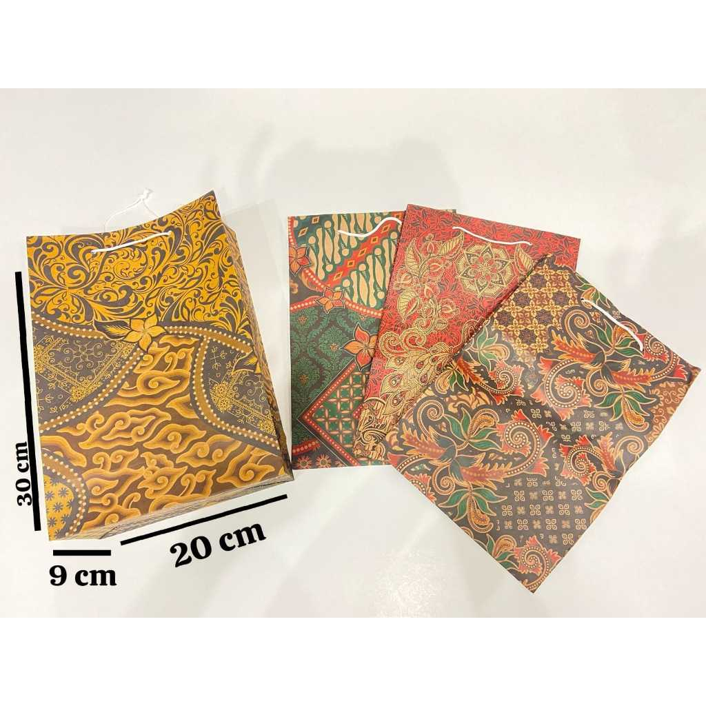 

Paper Bag Motif batik / Paperbag warna / Tas kertas ukuran TANGGUNG