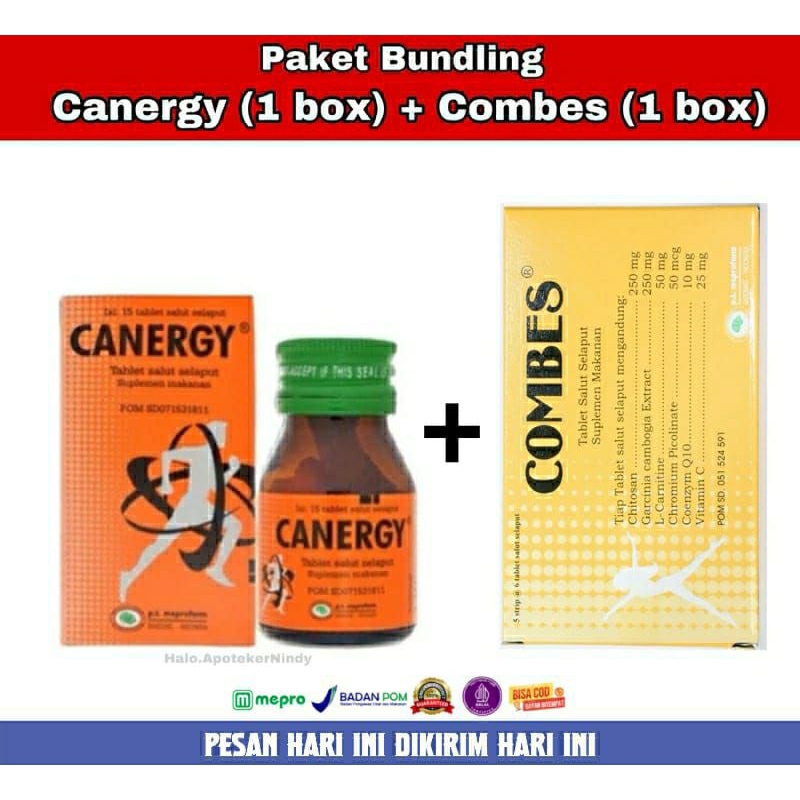 Combes Box 30 Tablet Bundling Canergy / Obat Pelangsing Diet