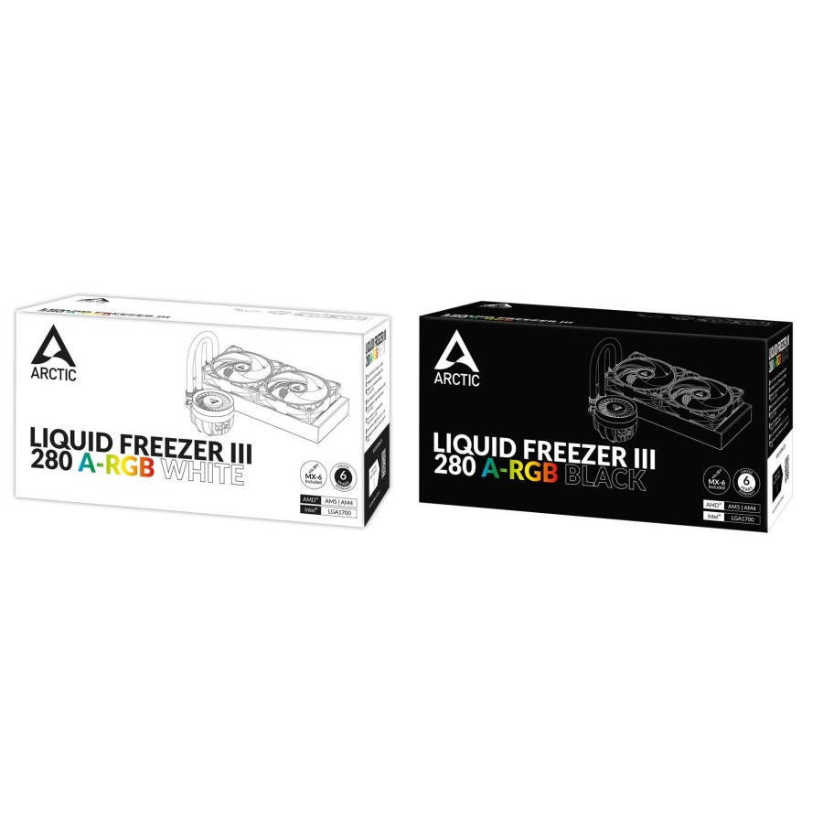 Liquid Cooler ARCTIC LIQUID FREEZER III 280 ARGB - BLACK / WHITE